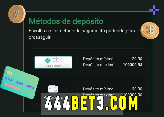 O cassino 444bet bet oferece uma grande variedade de métodos de pagamento